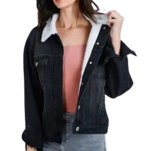 Plush Denim Jacket, Sherpa Collar/Lining